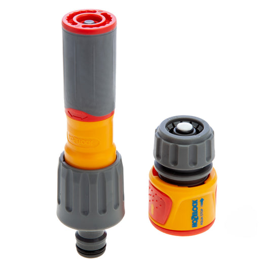 Hozelock 3 in 1 Nozzle and AquaStop Water Hose Connectors 100-100-226