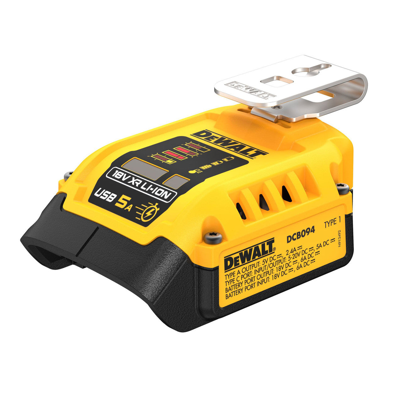 Dewalt DCB094H2 Powerstack Charging Kit with USB Adaptor (2 x 5.0Ah Batteries)