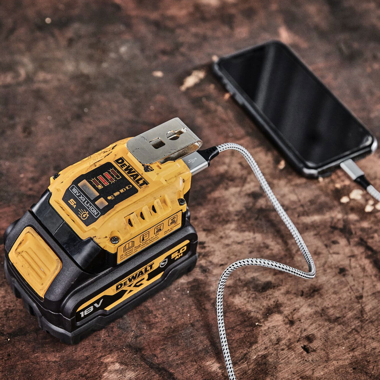 Dewalt DCB094H2 Powerstack Charging Kit with USB Adaptor (2 x 5.0Ah Batteries)