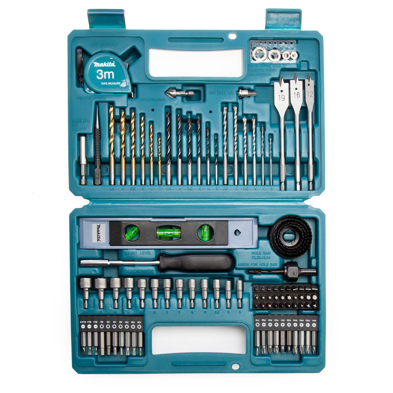 Makita Mixed Drill & Screwdriver Bit Set 102 Piece Inc Hole Saws E-10730