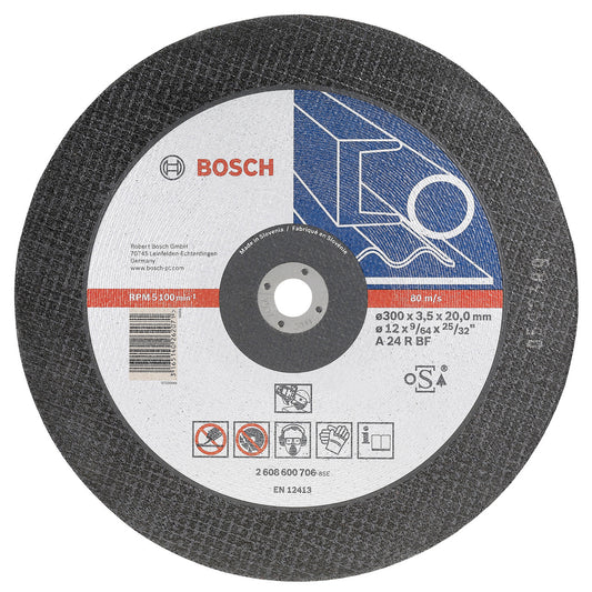 Bosch Metal Cutting Disc 300mm x 3.5mm Bore 20mm Aluminium Oxide 2608600706