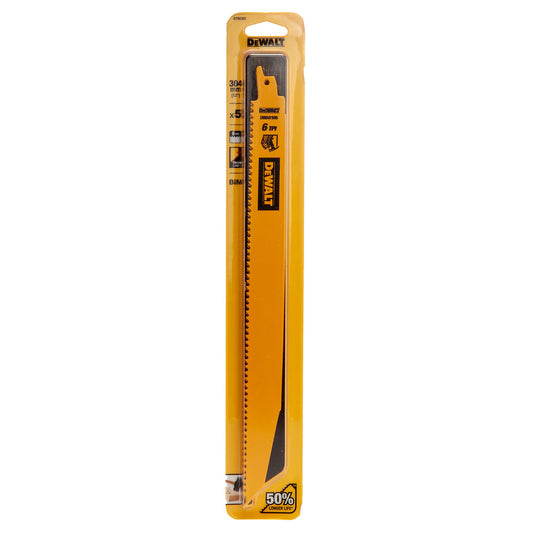 Dewalt BIM Reciprocating Saw Blades for Wood Demolition 304mm Pack Of 5 DT90382