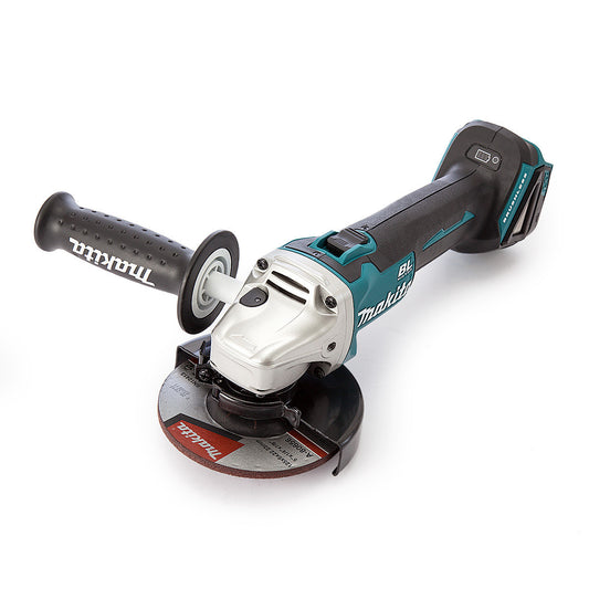 Makita 18V LXT Brushless Angle Grinder 125mm Body Only Side Handle DGA504Z