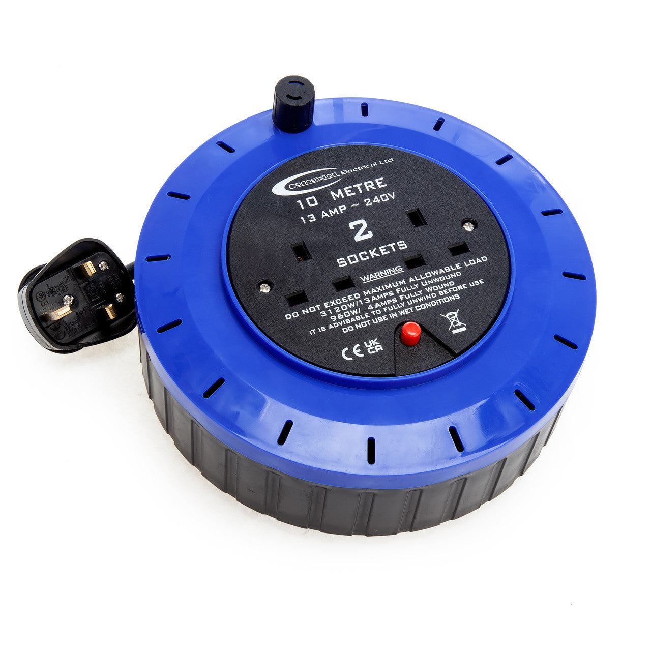 Connexion 5073 Cassette Reel Twin Socket Thermal Cut Out 13Amp 10 Metres 240V