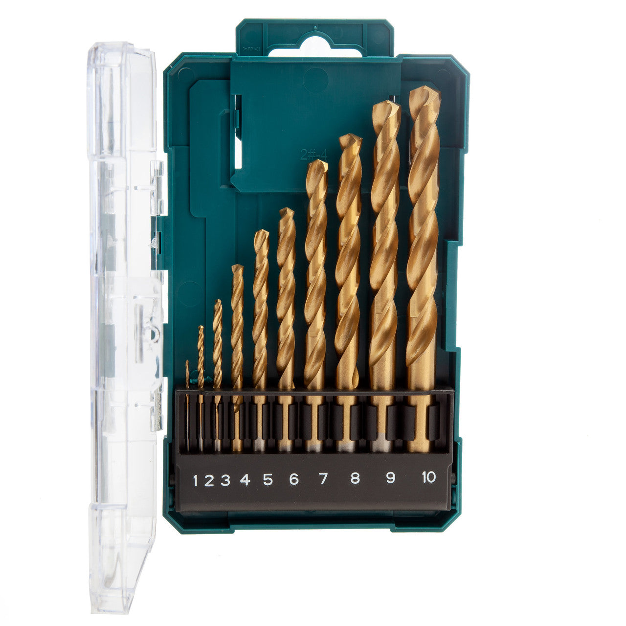 Makita HSS TIN Metal Drill Bit Set 10 Piece 1 to 10mm In Storage Case D-72849