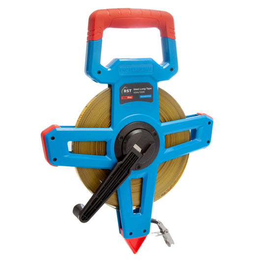 RST Steel Open Frame Tape Measure 330ft 100m High Speed Winding RKM913100