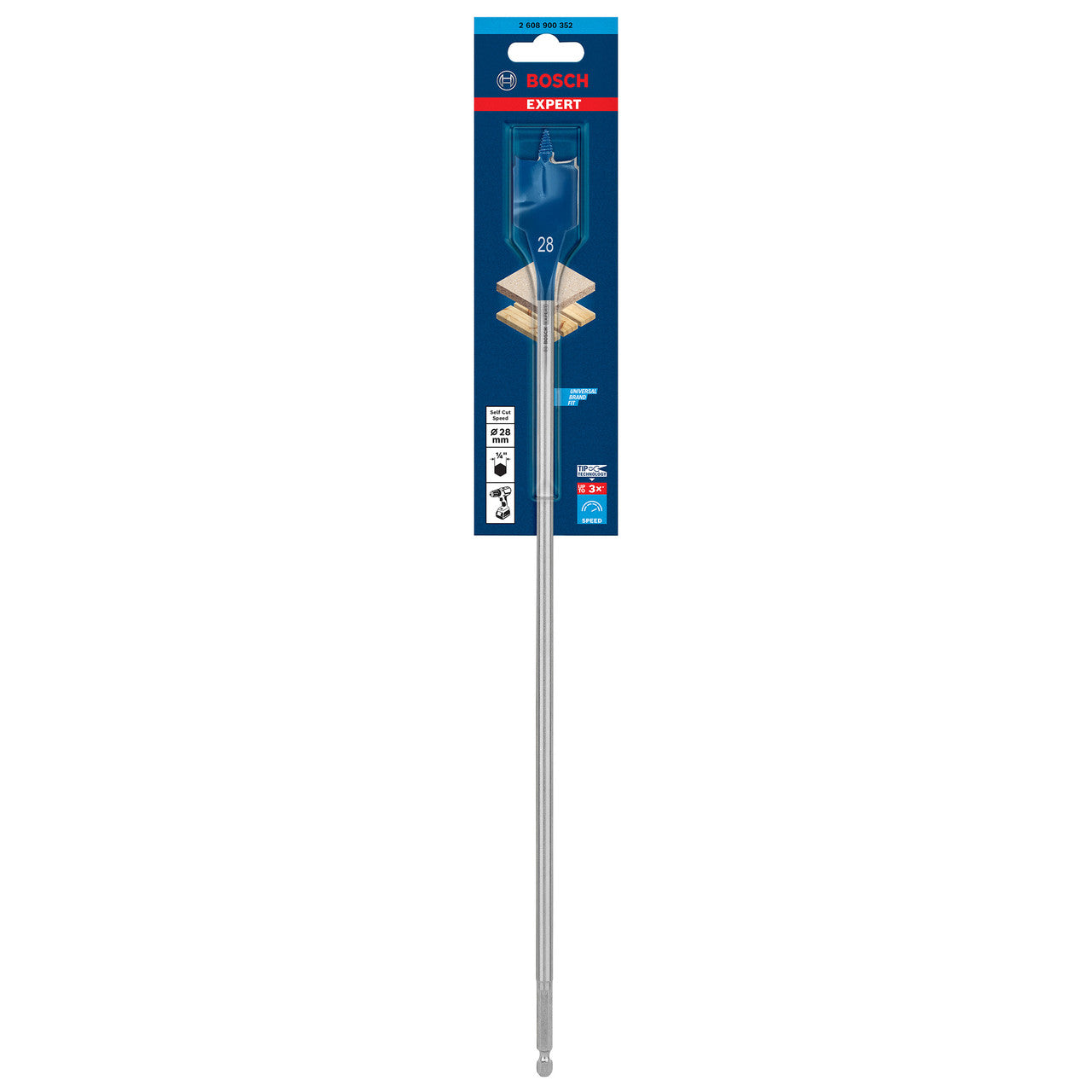 Bosch Expert SelfCut Speed Spade Wood Drill Bit 28mm x 400mm 2608900352