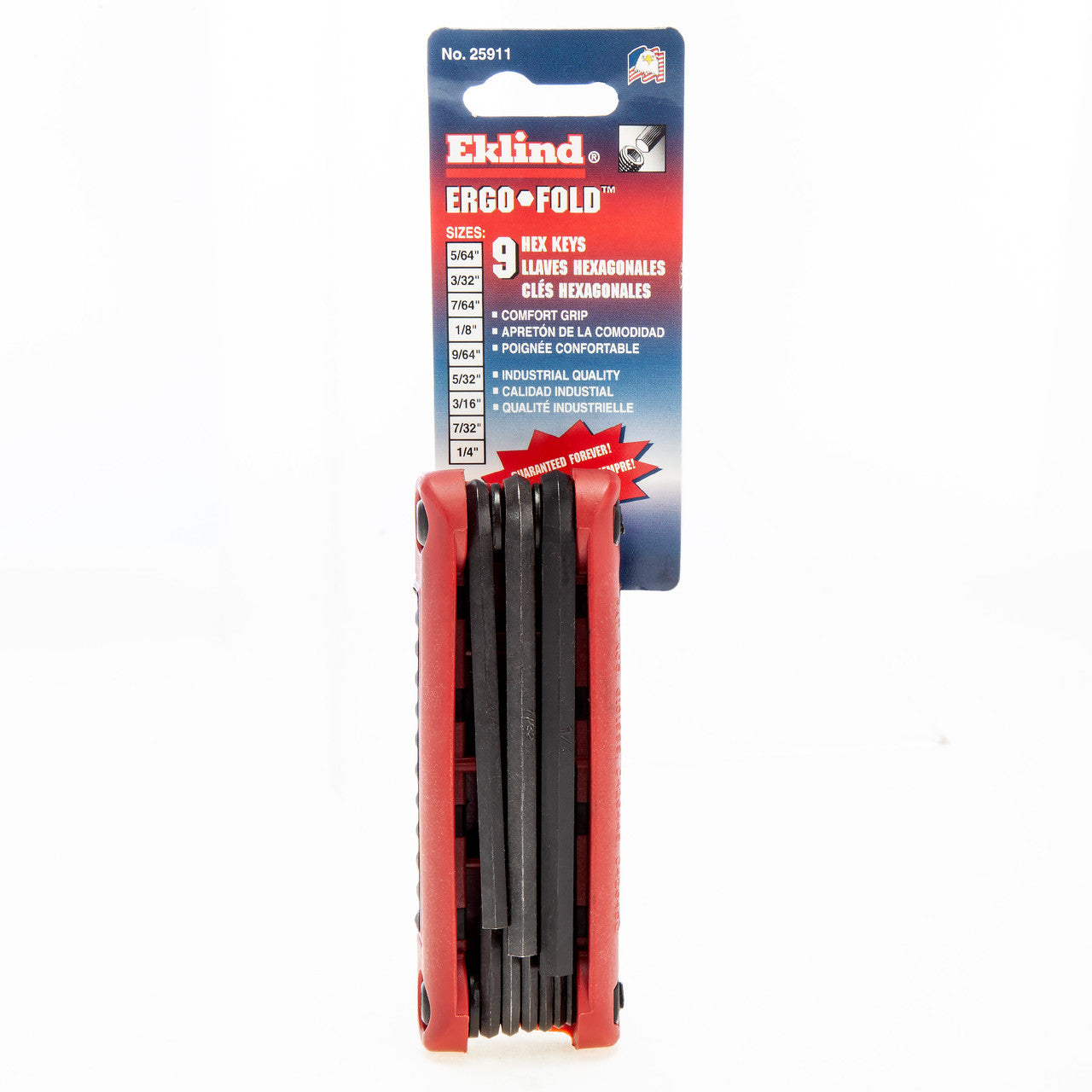 Eklind 25911 Imperial Ergo-Folding Key Set 9 Piece (5/64 - 1/4")