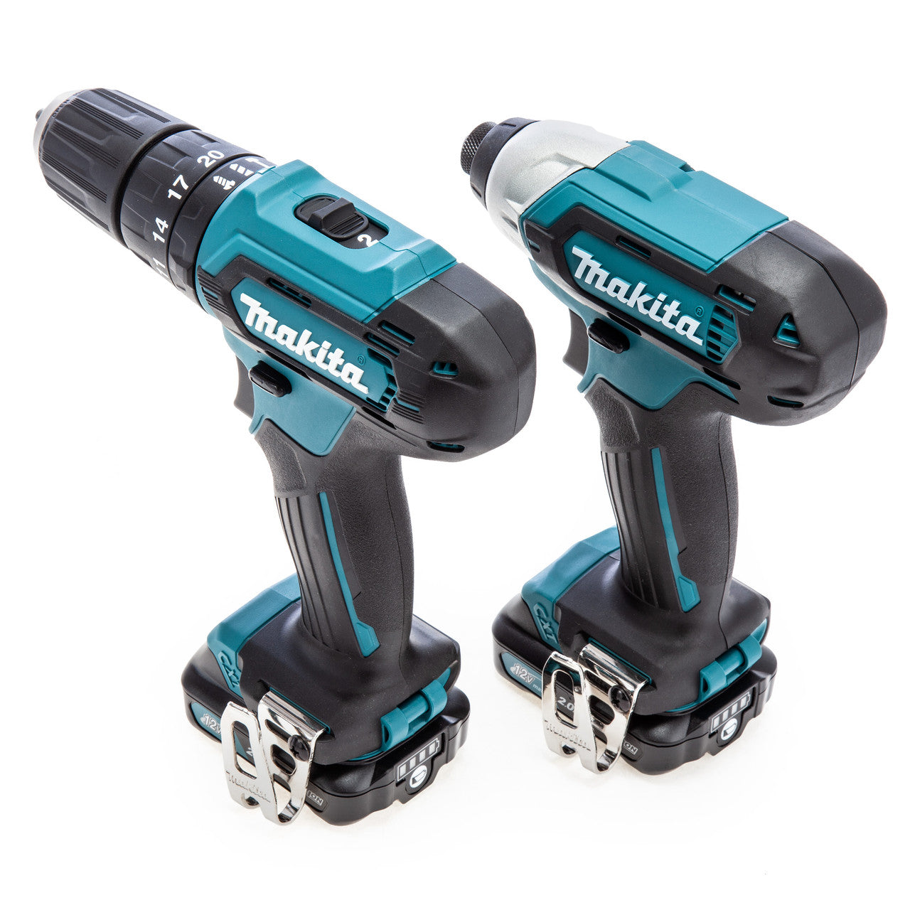 Makita 12Vmax CXT Combi Drill & Impact Driver Twin Pack 2 x 2.0Ah Batt CLX228AJ