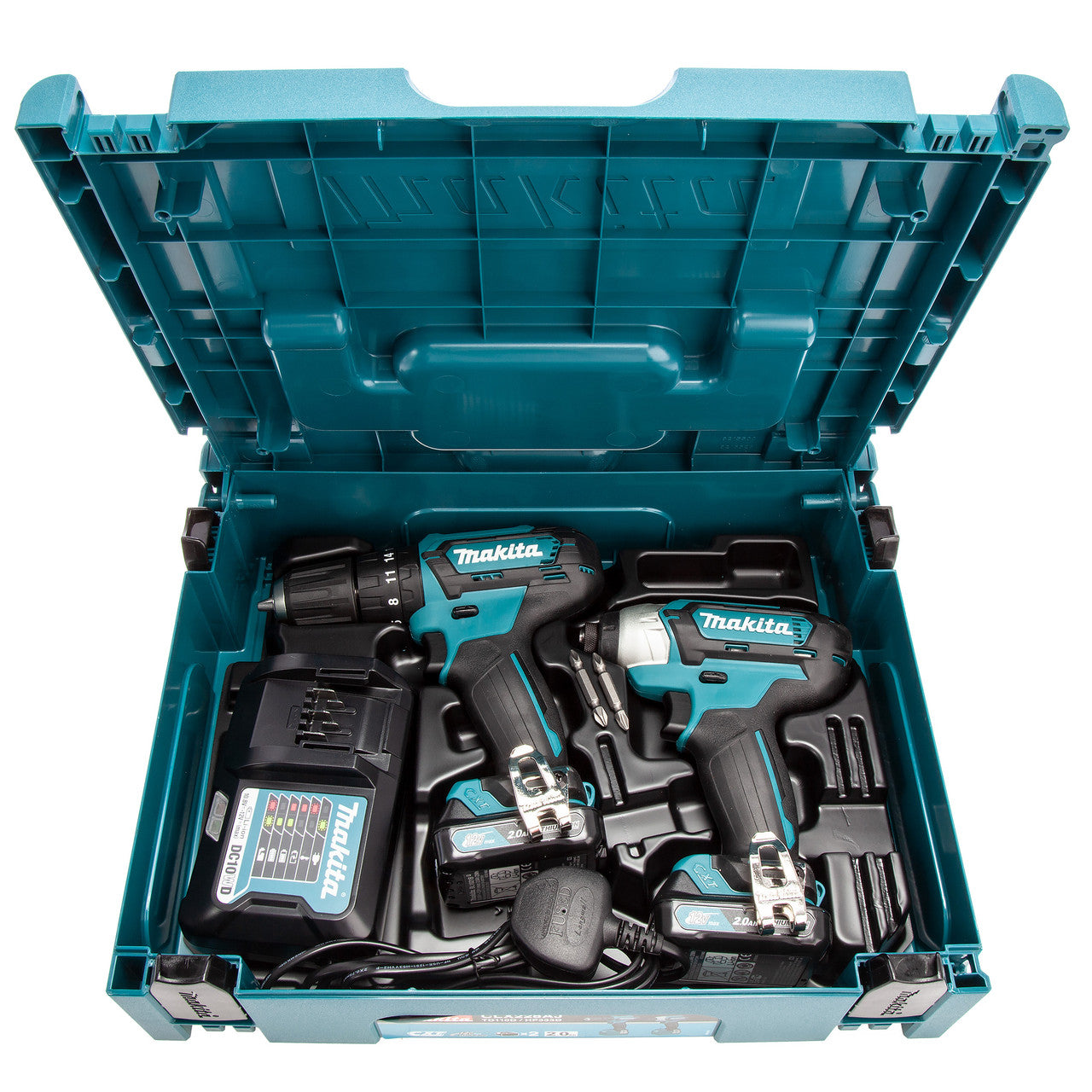 Makita 12Vmax CXT Combi Drill & Impact Driver Twin Pack 2 x 2.0Ah Batt CLX228AJ
