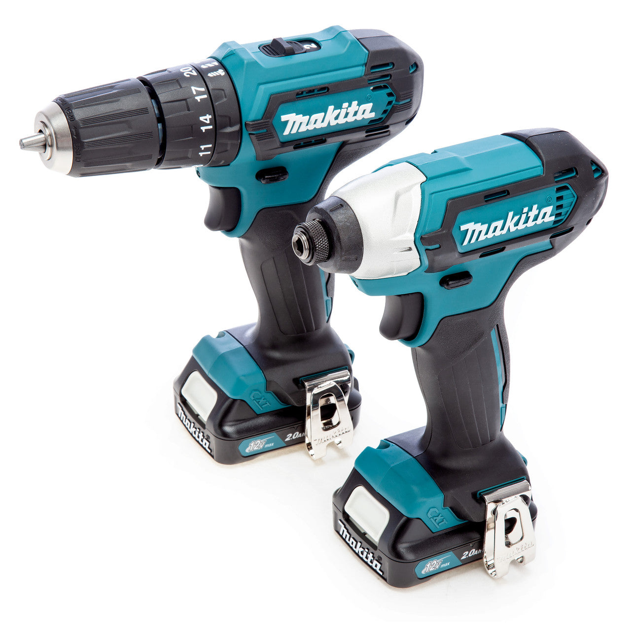 Makita 12Vmax CXT Combi Drill & Impact Driver Twin Pack 2 x 2.0Ah Batt CLX228AJ