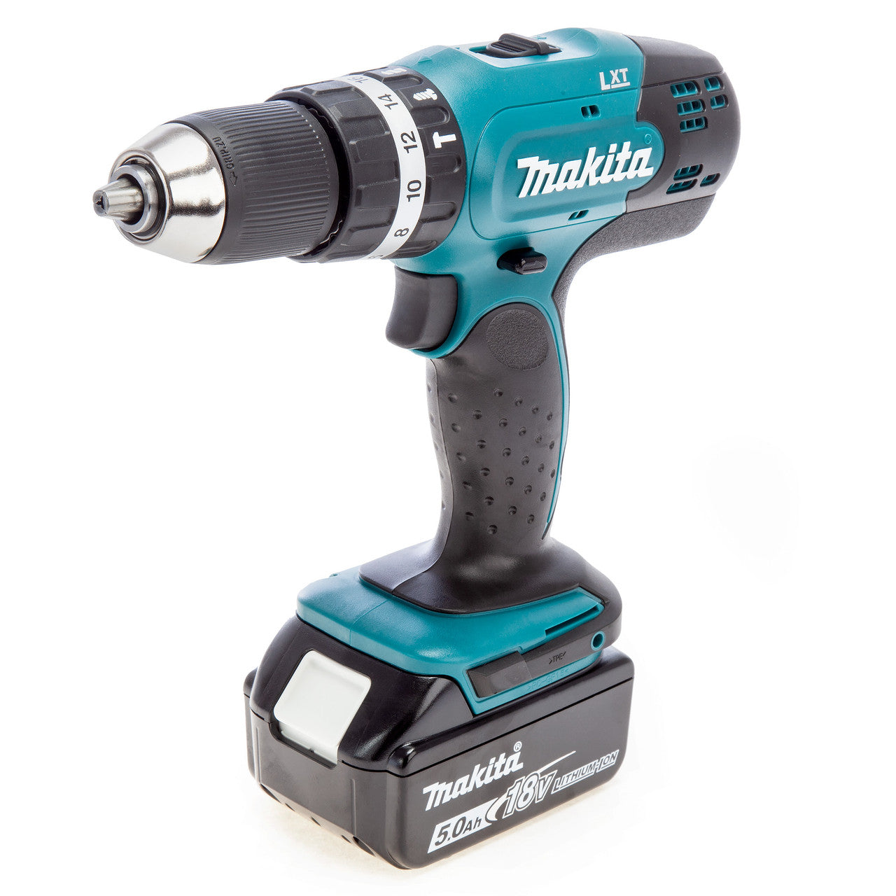 Makita 18V LXT Twin Pack Combi Drill Rotary Hammer 2 x 5.0Ah Batteries DLX2025T