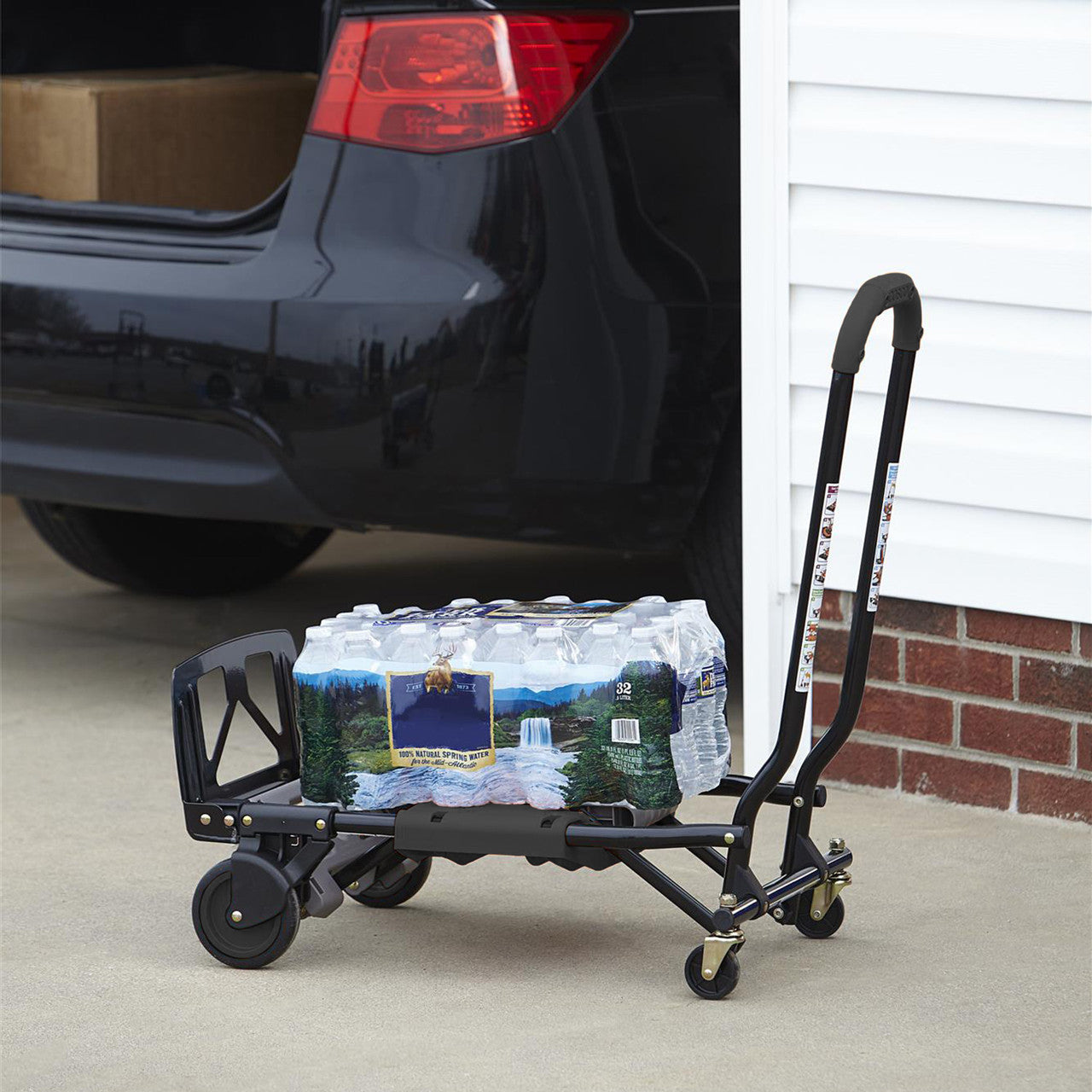 Cosco Shifter Folding 2 in 1 Steel Sack Truck Trolley Cart 136kg 12223BLK4