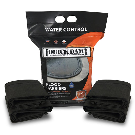 Quick Dam Water Activated Flood Barriers 1.5m 5ft Pack of 4 QD65-4