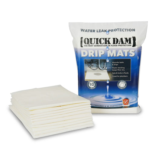 Quick Dam Water Activated Drip Mats 61cm 2ft x 61cm 2ft Pack of 10 WUBM-10