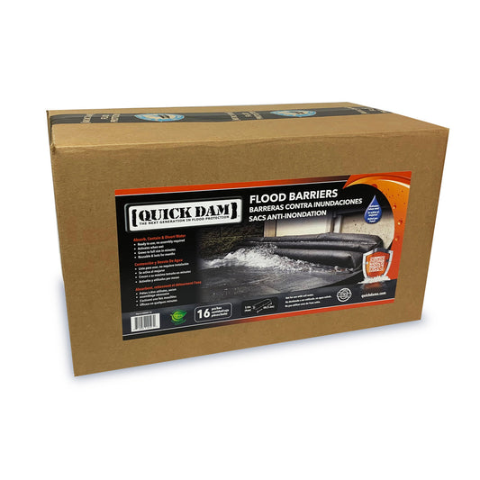 Quick Dam Water Activated Flood Barriers 1.5m 5ft Pack of 16 QD65-16