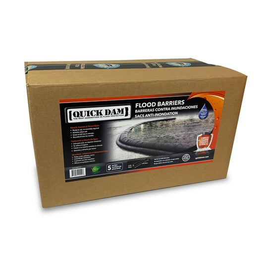 Quick Dam Water Activated Flood Barriers 5m 17ft Pack of 5 QD617-5