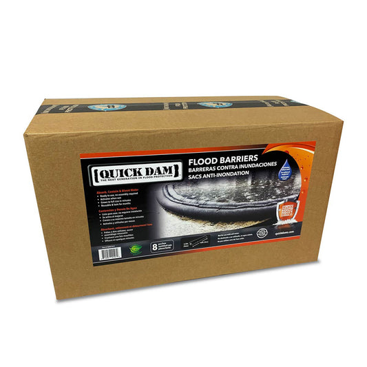 Quick Dam Water Activated Flood Barriers 3m 10ft Pack of 8 QD610-8