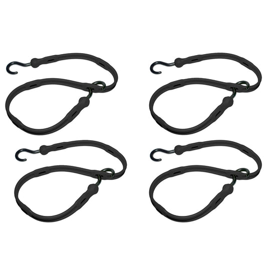 Perfect Bungee Adjust-A-Strap Bungee Cords Black 91cm/36in 4Pk AS36BK4PK-BXST
