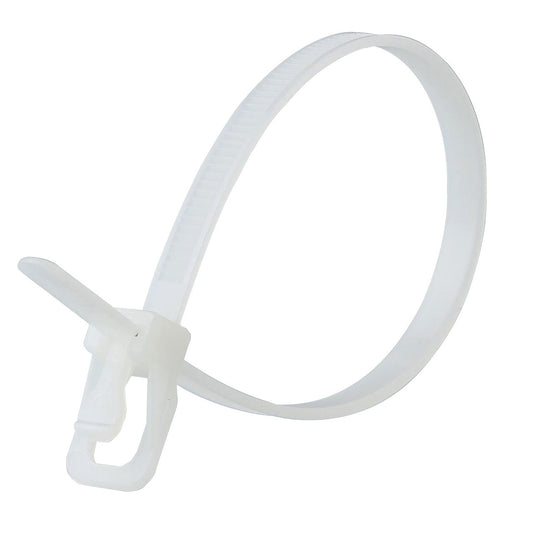 RETYZ EveryTie Reusable Cable Ties in Natural 355mm 14" Pack of 100 EVT-S14NL-TA