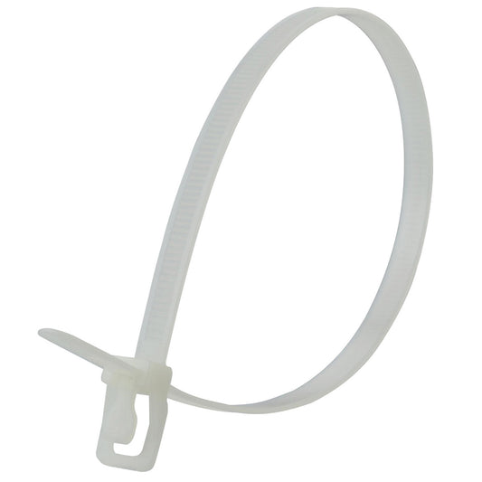 RETYZ WorkTie Reusable Cable Ties in Natural 457mm 18in Pack of 100 WKT-S18NL-TA