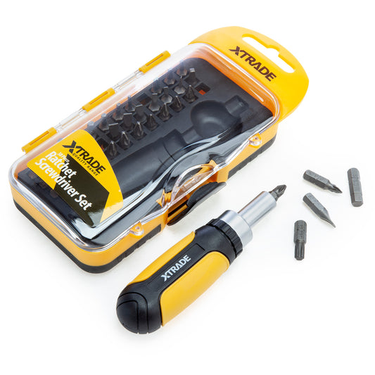 XTrade Ratchet Screwdriver Set 38 pc Pozi Slotted Phillips Torx and Hex X0900077