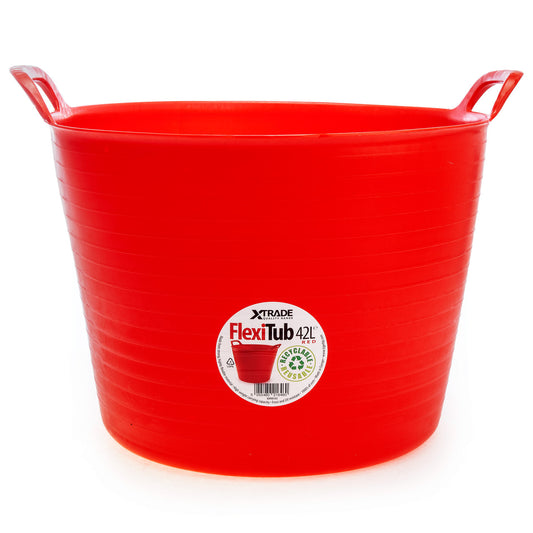 XTrade FlexiTub Red 42L Plastic With Handles X0900103