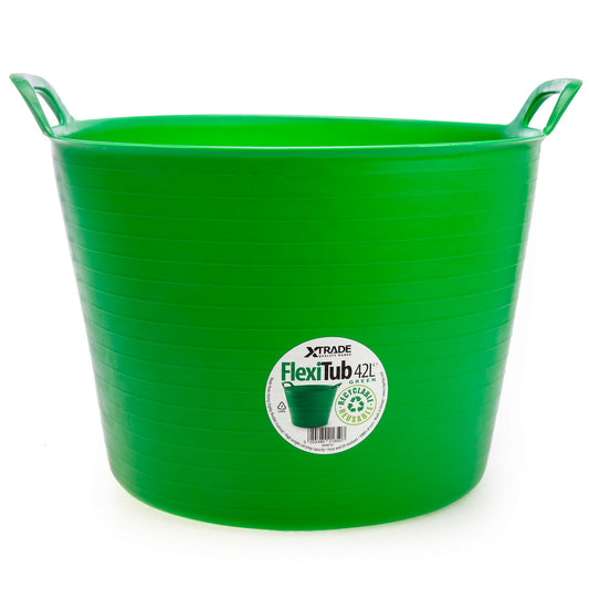 XTrade FlexiTub Green 42L Plastic With Handles X0900107
