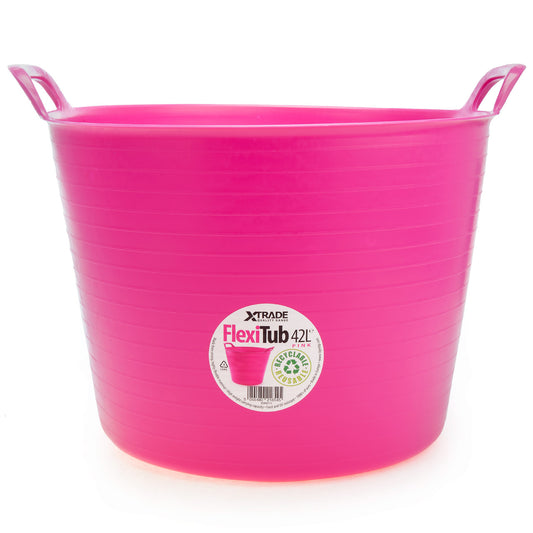 XTrade FlexiTub Pink 42L Plastic With Handles X0900111