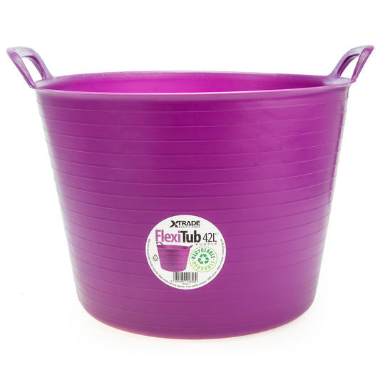 XTrade FlexiTub Purple 42L Plastic With Handles X0900113