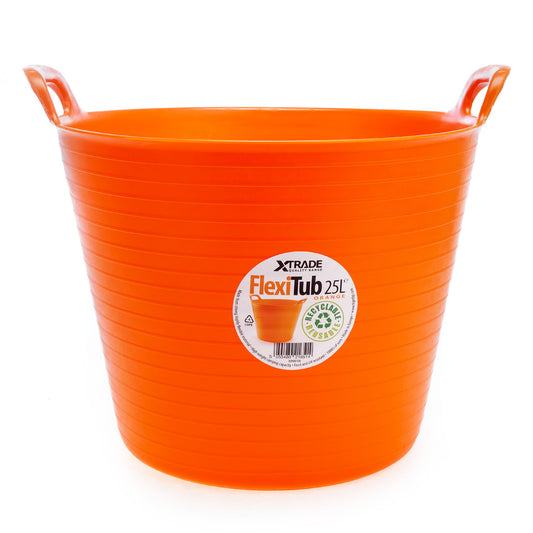 XTrade FlexiTub Orange 25L Plastic With Handles X0900108