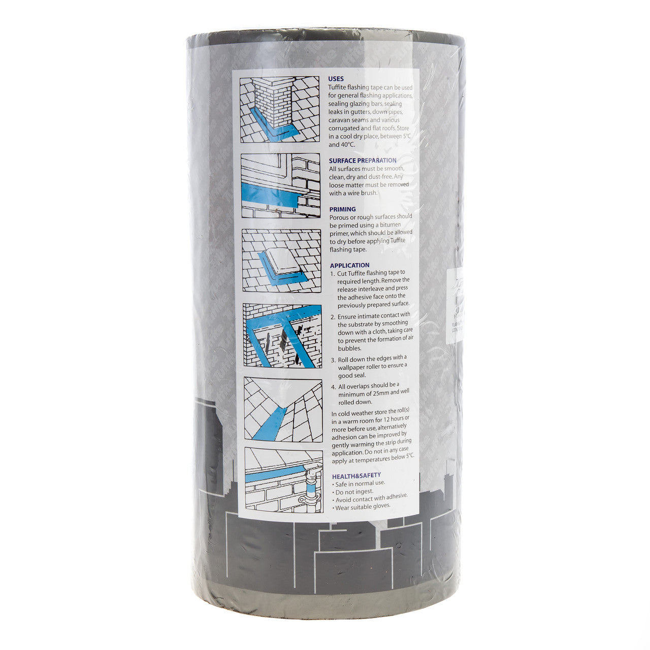 Tuffite Self Adhesive Flashing Tape 10m x 450mm Provide Waterproof Seal T0400006