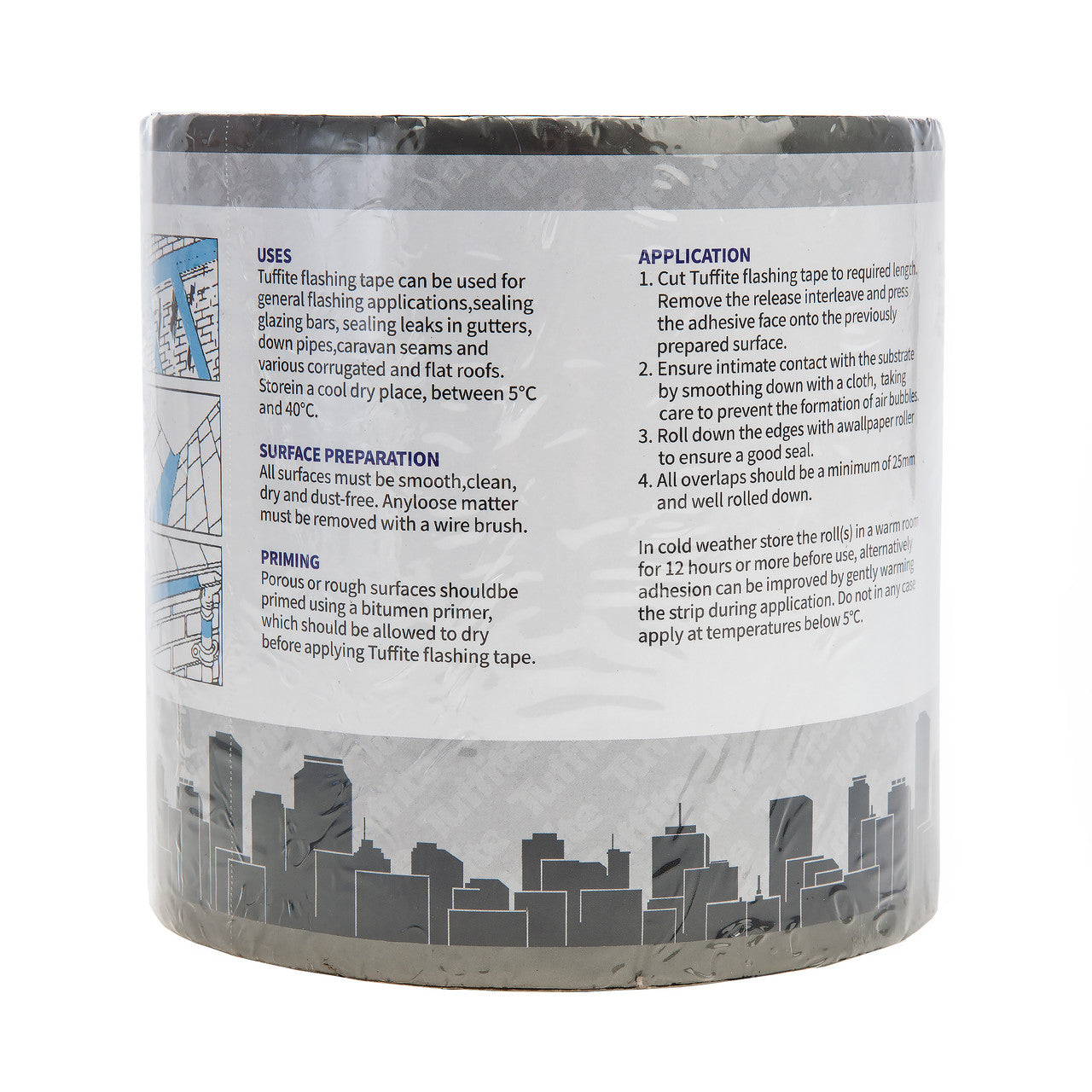 Tuffite Self Adhesive Flashing Tape 10m x 150mm Provide Waterproof Seal T0400002