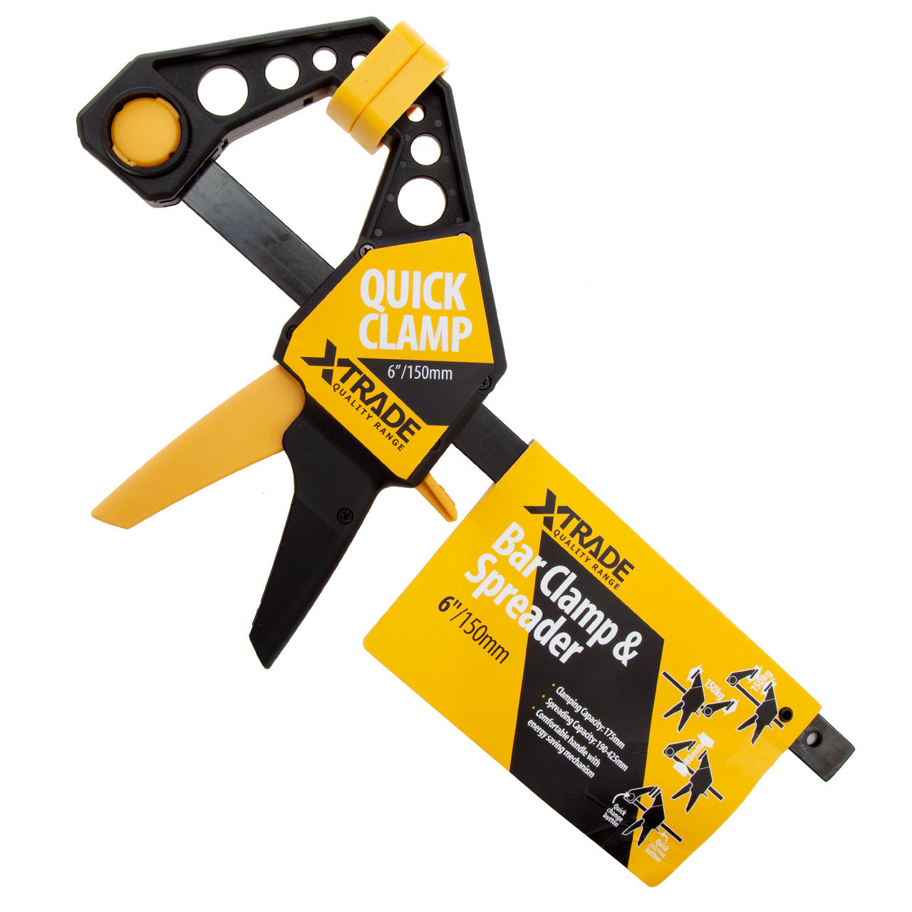 XTrade X0900070 Bar Clamp & Spreader 6in 150mm Quick Change Button