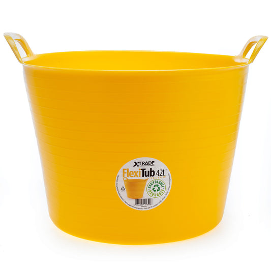 XTrade FlexiTub Yellow 42L Plastic With Handles X0900101