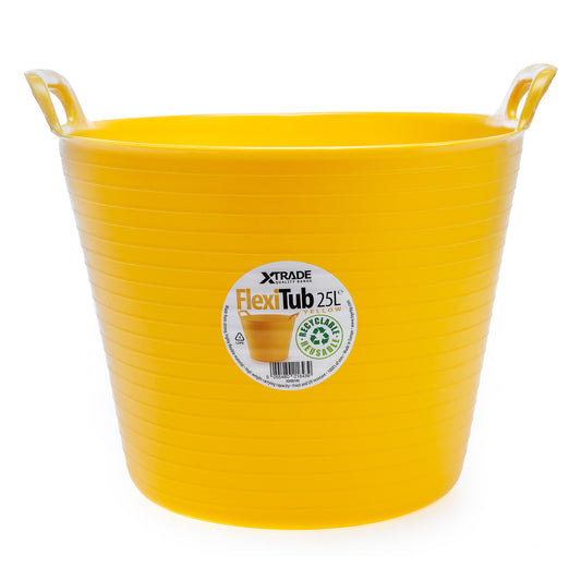 XTrade FlexiTub Yellow 25L Plastic With Handles X0900100