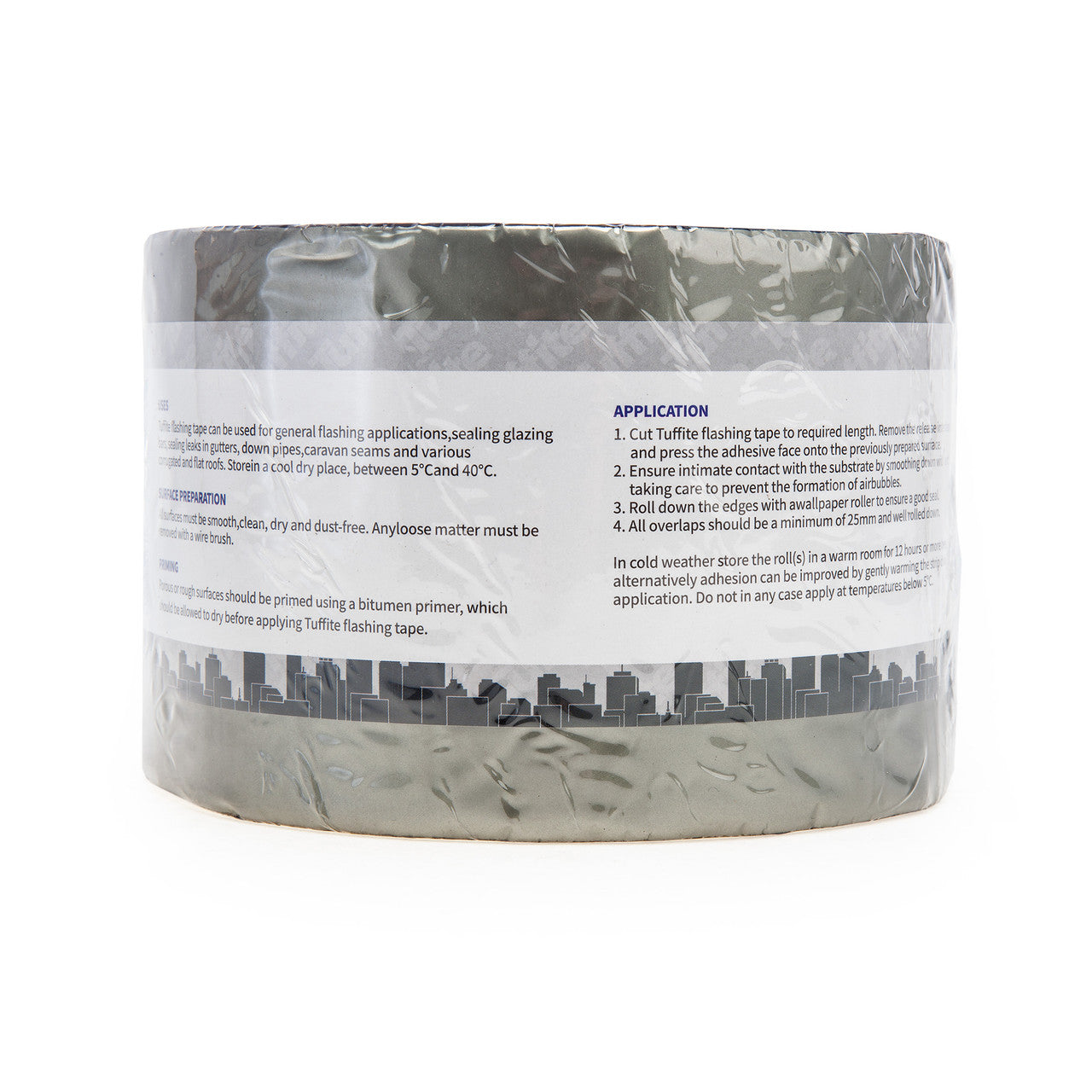 Tuffite Self Adhesive Flashing Tape 10m x 100mm Provide Waterproof Seal T0400001