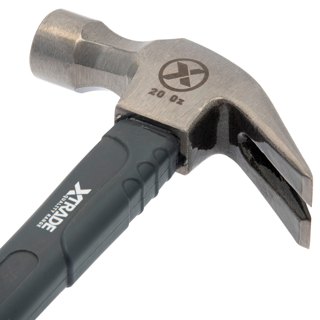 XTrade Claw Hammer with Fibreglass Handle 20oz rubber grip X0900087