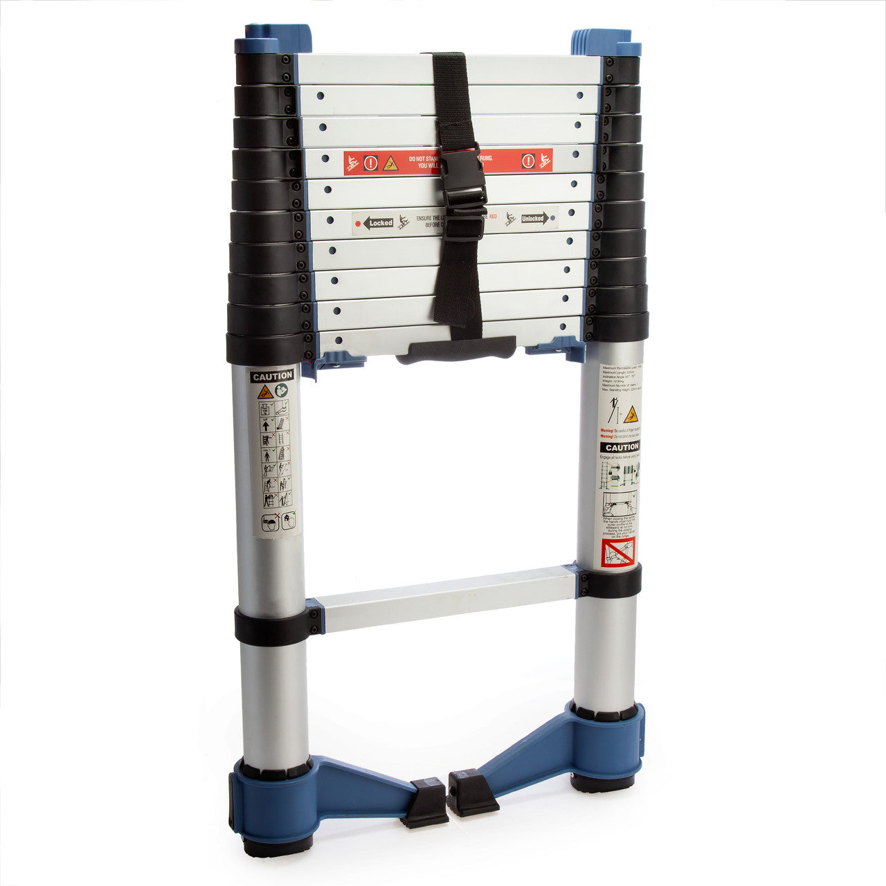 BuildCraft TaskLadder Soft Close Telescopic Ladder with Folding Feet 3.2m SR10102
