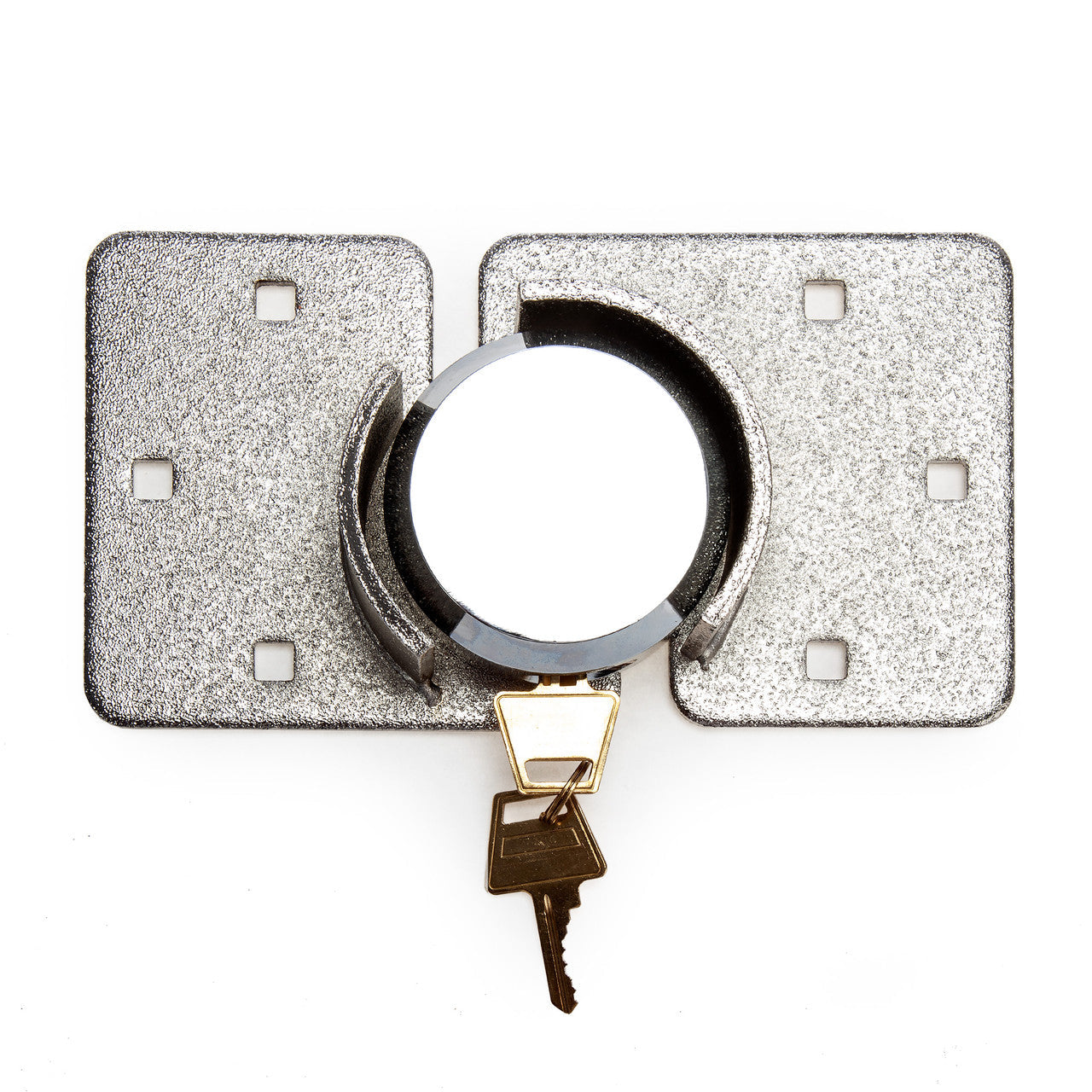 XTrade Heavy Duty Van Lock & Hasp Set circular barrel six-pin brass L2200023