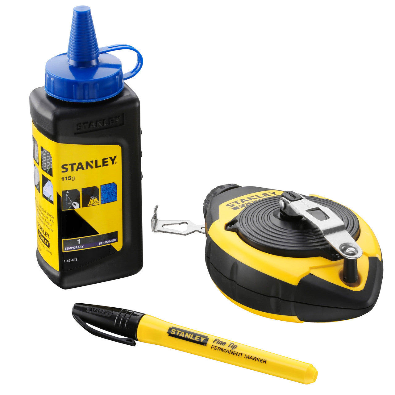 Stanley  FatMax Chalk Line & Blue Builders Chalk 30m 0-47-681