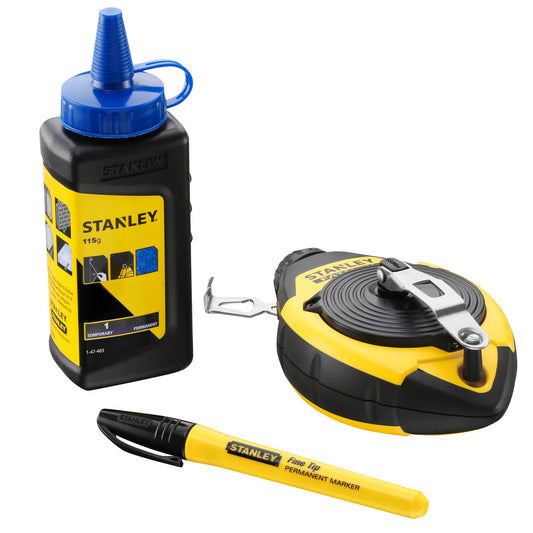 Stanley  FatMax Chalk Line & Blue Builders Chalk 30m 0-47-681