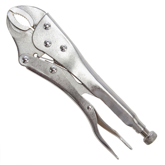 Siegen Locking Pliers With Curved Jaw 215mm Serrated Jaw Capacity 45mm S0487