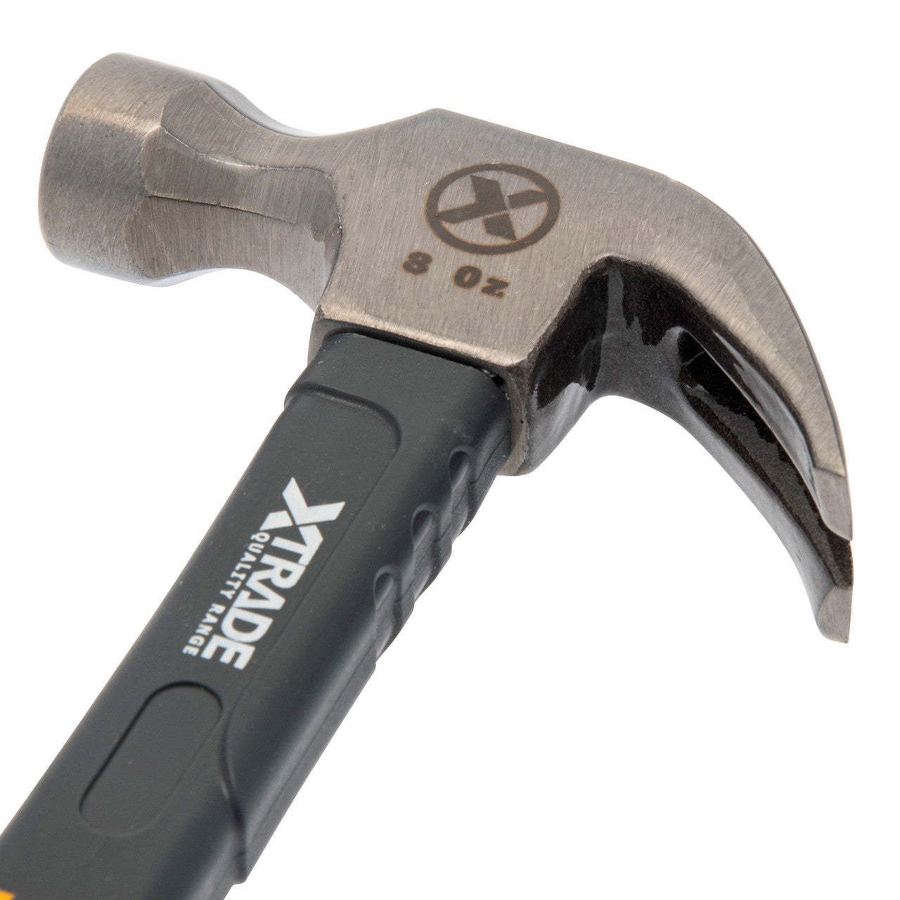 XTrade Claw Hammer With Fibreglass Rubber Grip Handle 8oz X0900085