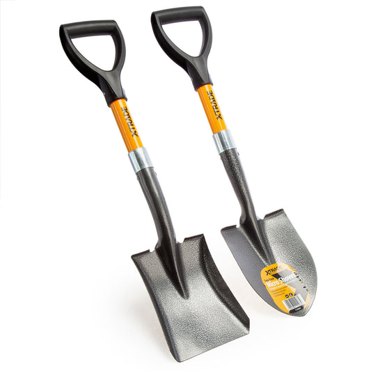 XTrade Micro Shovel Twinpack Length 670mm Round Blade And Square Blade X1300003