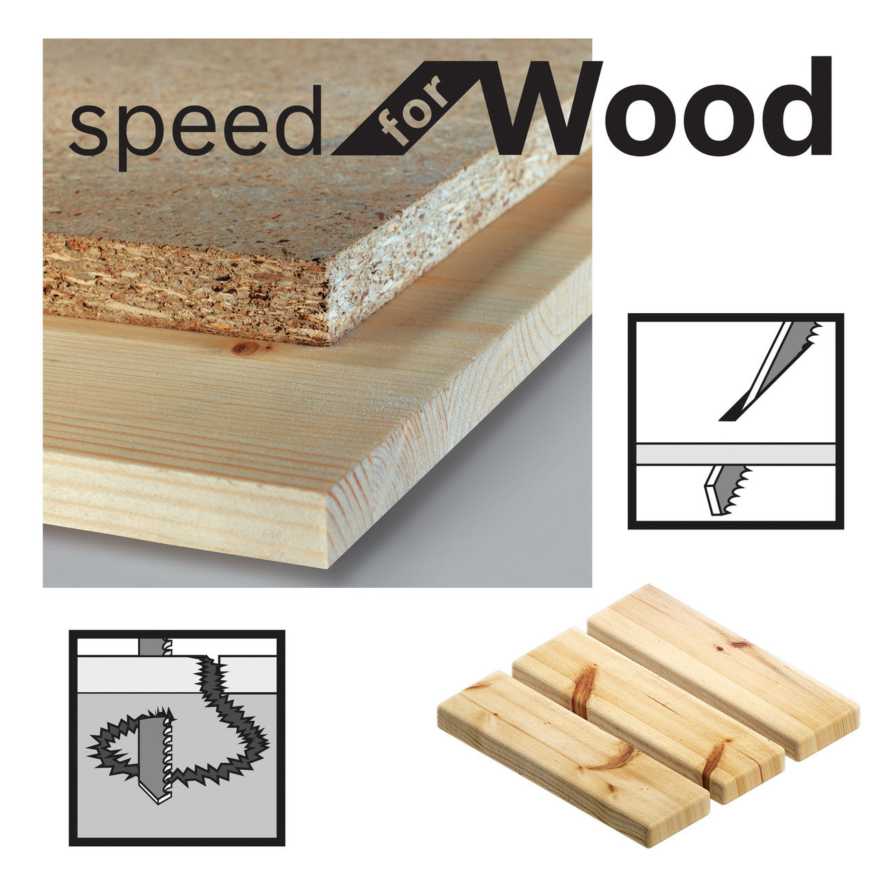 Bosch Jigsaw Blades For Speed Cutting Wood  5 Pack T244D