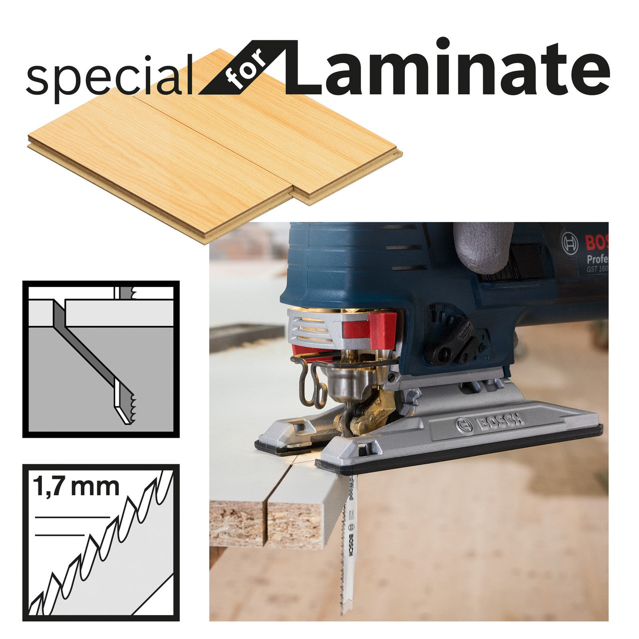 Bosch Special Jigsaw Blades for Laminate 5 Pack T101BIF
