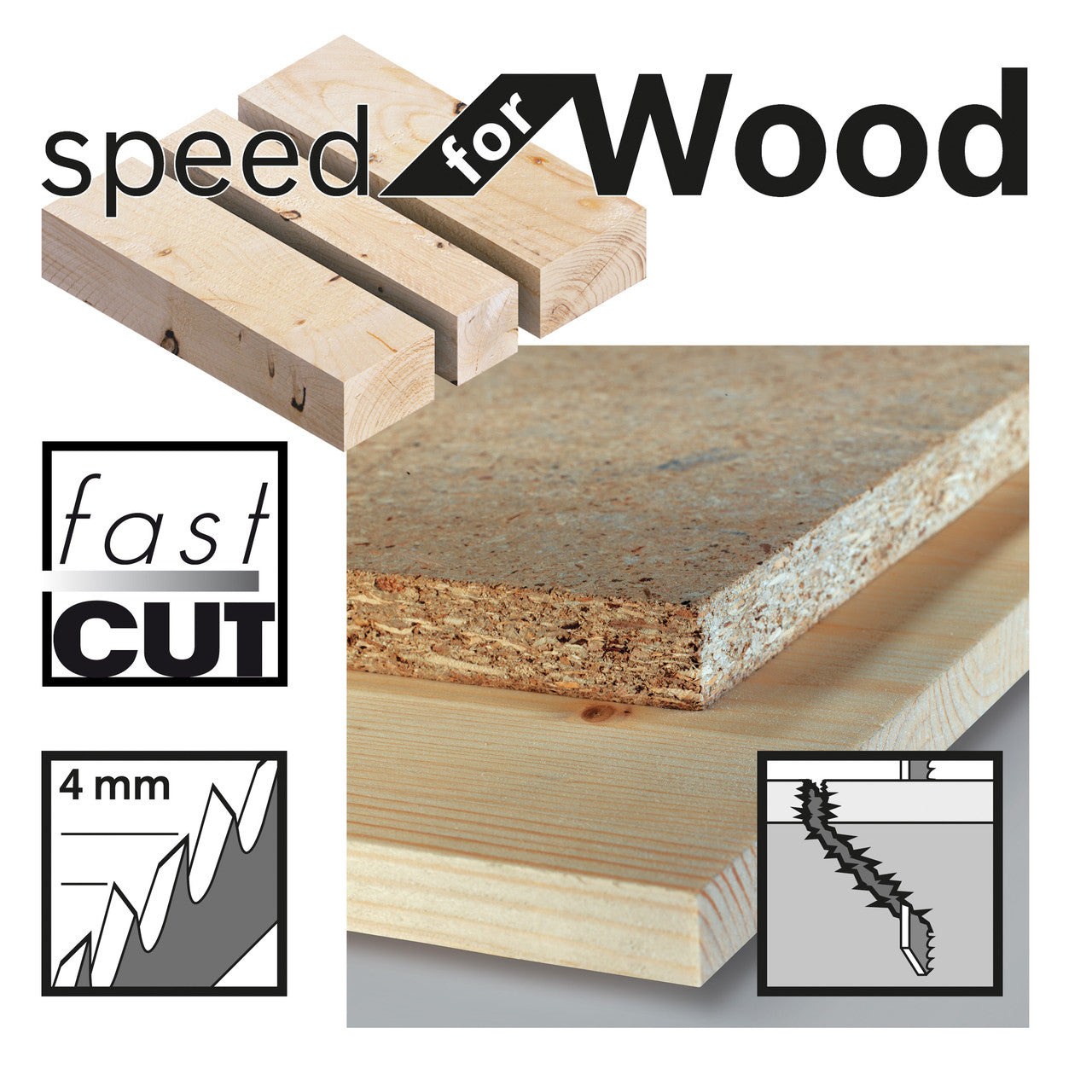 Bosch Speed for Wood Jigsaw Blades 5 Pack fast cut high carbon steel blade T344D