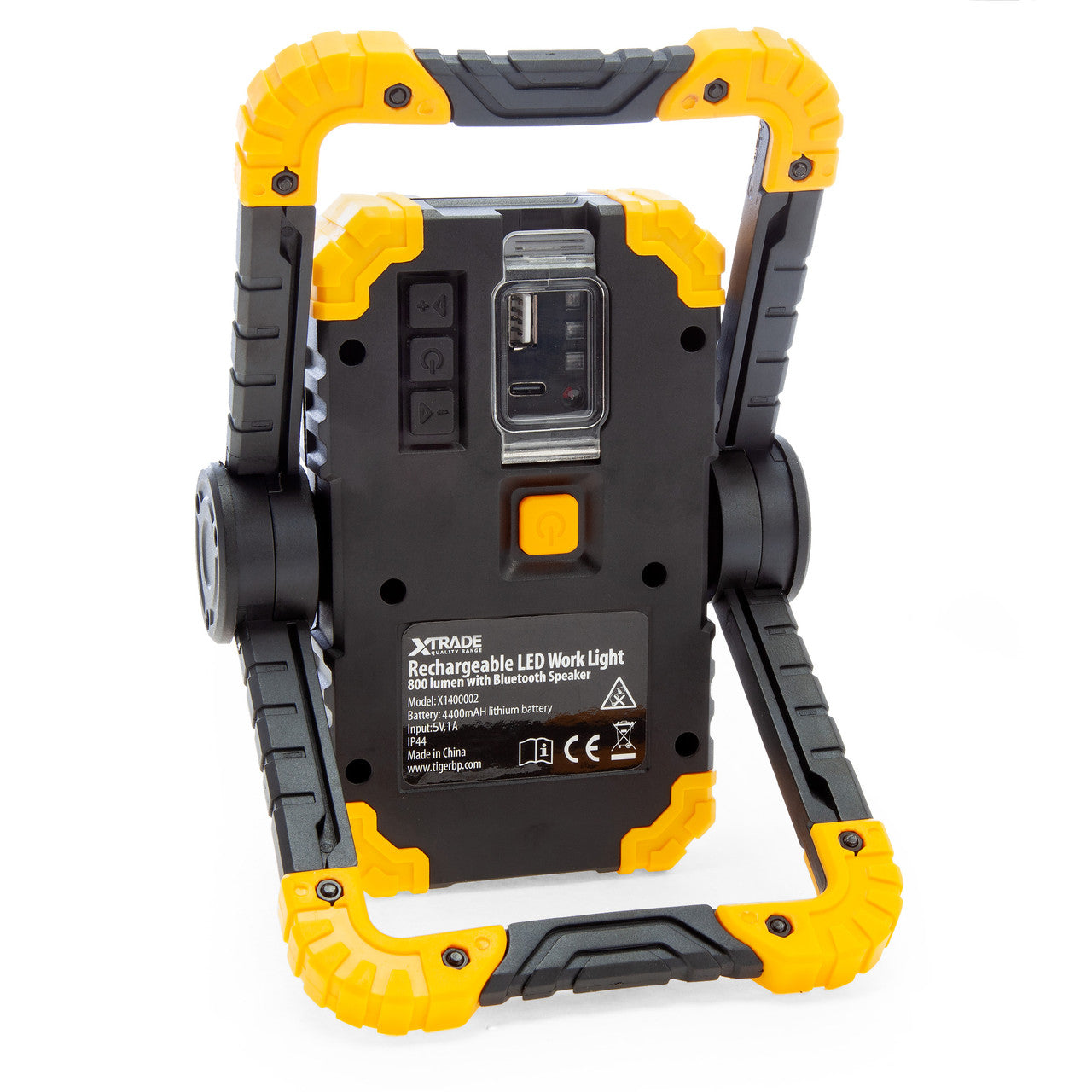 XTrade X1400002 3-in-1 Work Light, Bluetooth Speaker & Power Bank 800 Lumens