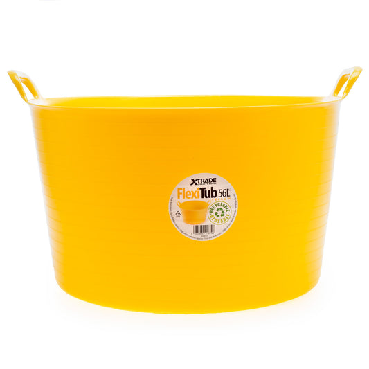 XTrade FlexiTub Yellow 56L Plastic With Handles X0900123
